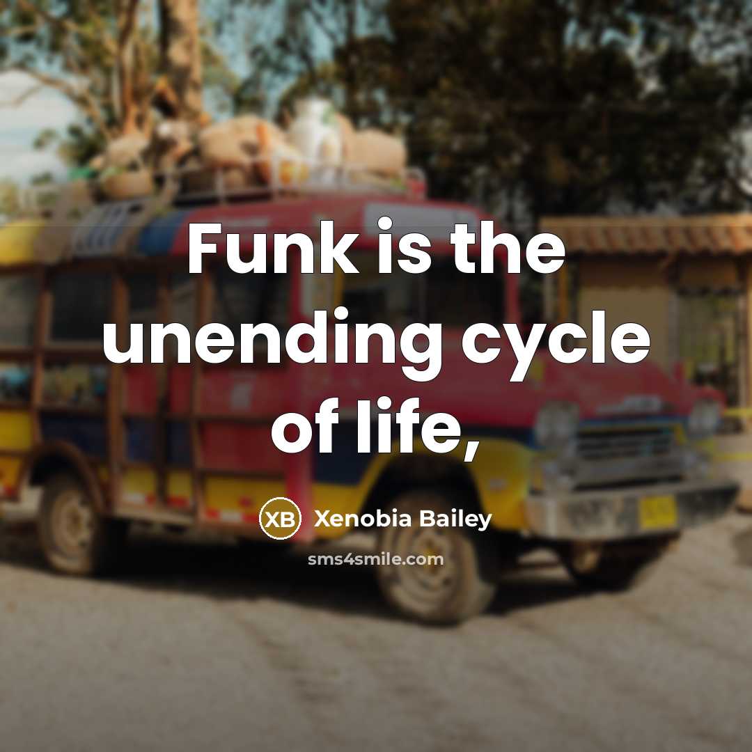 “Funk is the unending cycle of life,…” quote by Xenobia Bailey
