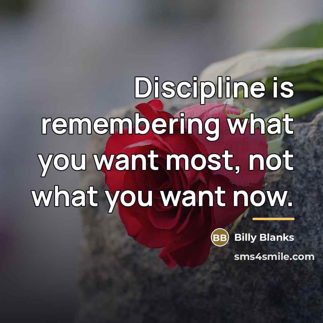 “Discipline is remembering what you want most, not what you…” quote by Billy Blanks