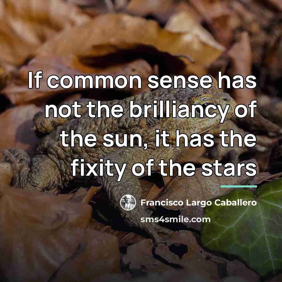 “If common sense has not the brilliancy of the sun,…” quote by Francisco Largo Caballero