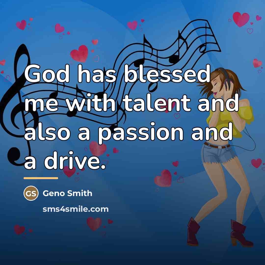 “God has blessed me with talent and also a passion…” quote by Geno Smith