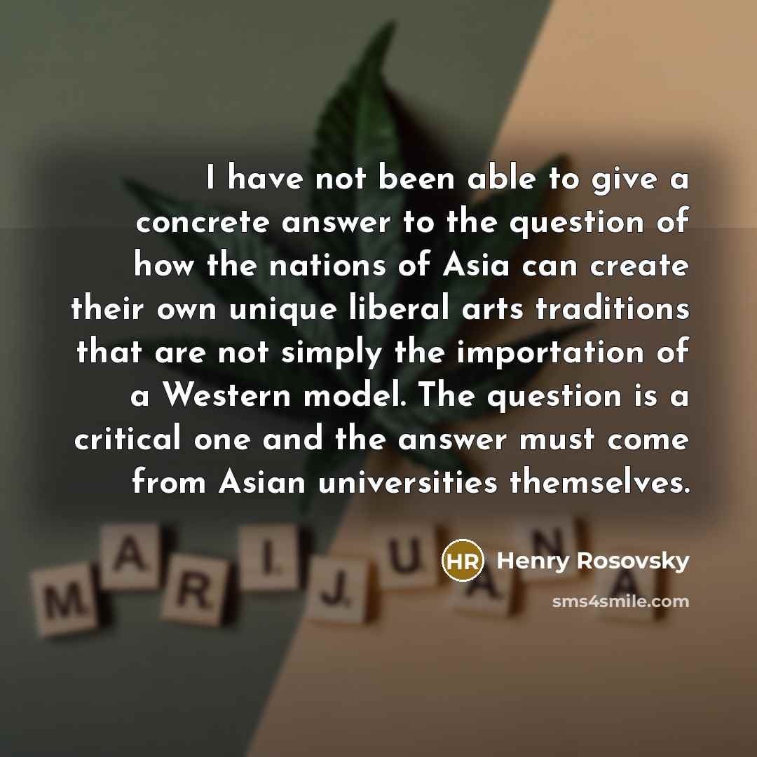 “I have not been able to give a concrete answer…” quote by Henry Rosovsky