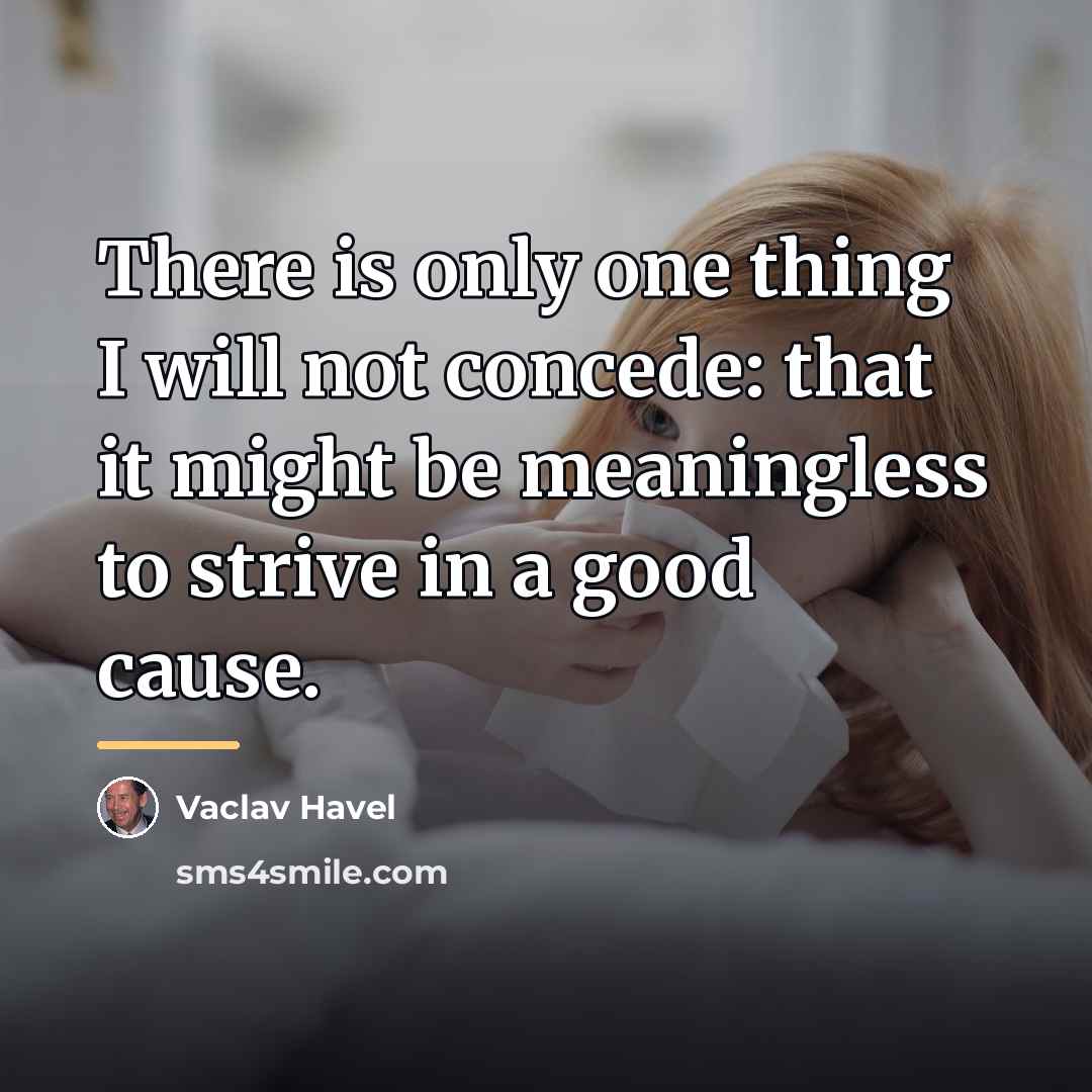 “There is only one thing I will not concede: that…” quote by Vaclav Havel