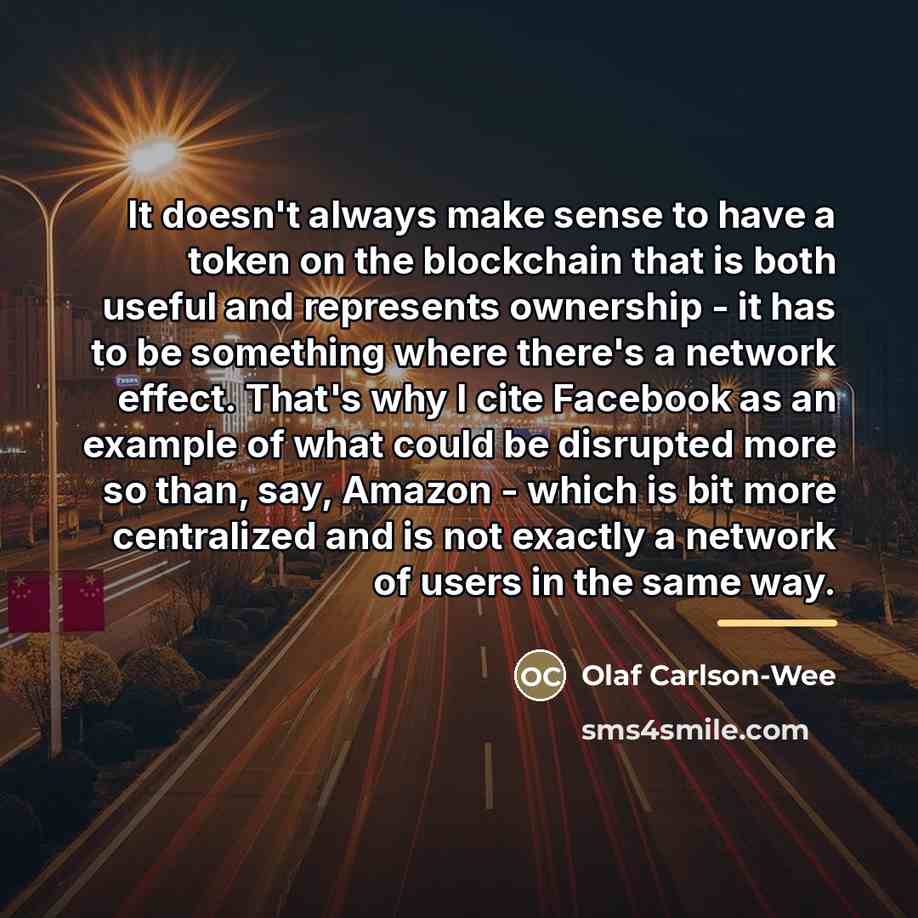 “It doesn't always make sense to have a token on…” quote by Olaf Carlson-Wee