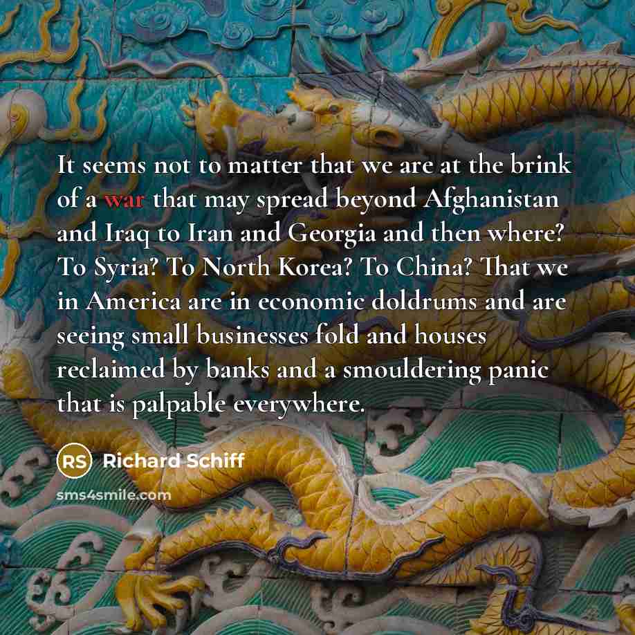 “It seems not to matter that we are at the…” quote by Richard Schiff