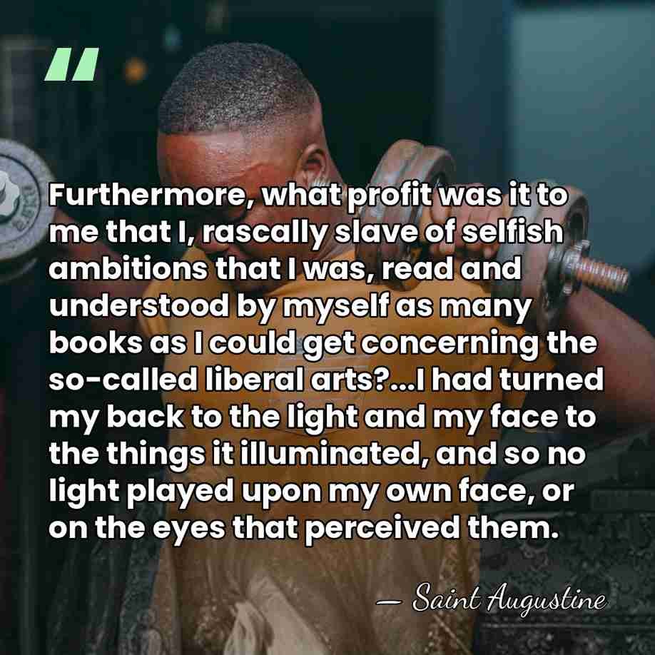 Furthermore, what profit was it to me that I, rascally slave of&hellip; - Saint Augustine