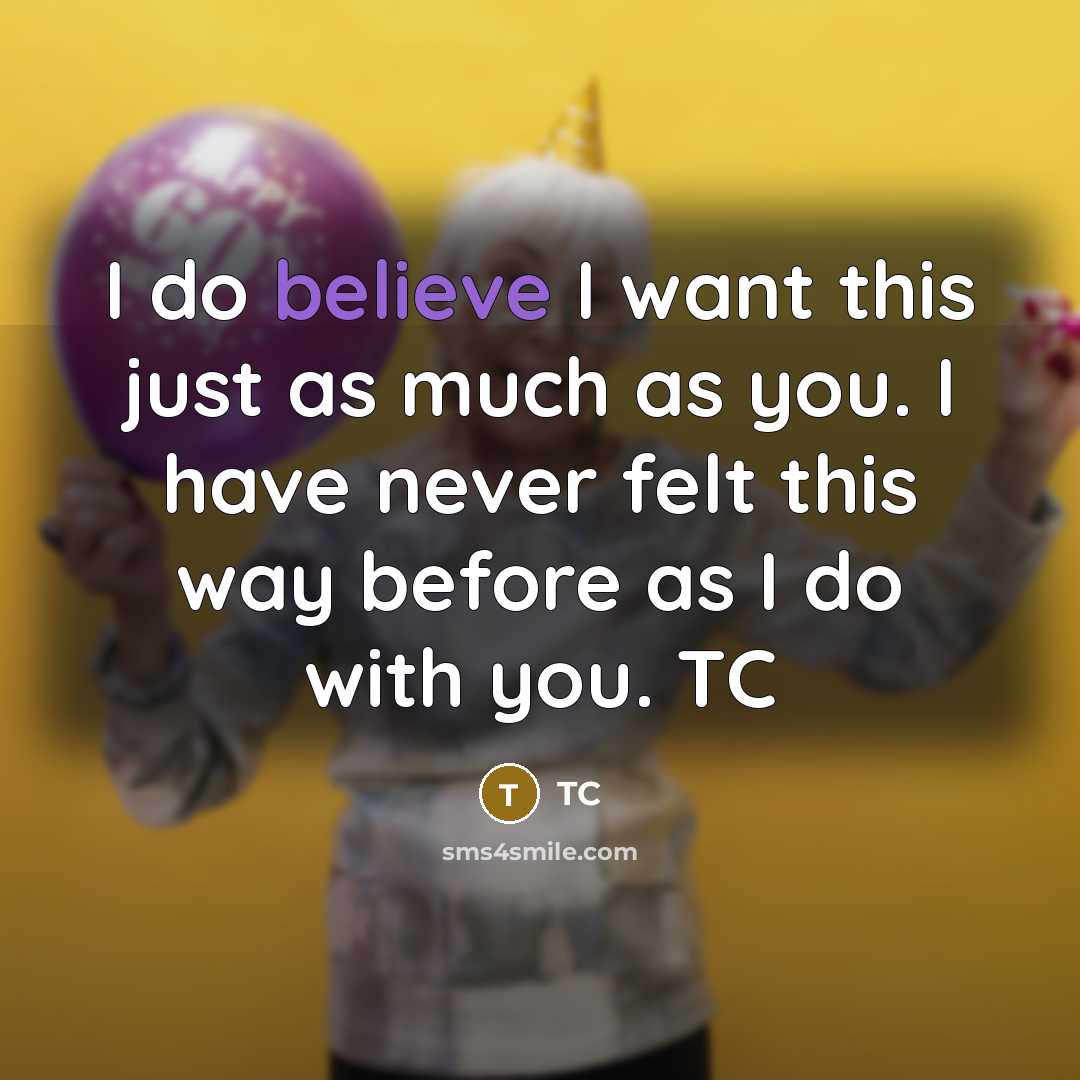 “I do believe I want this just as much as…” quote by TC