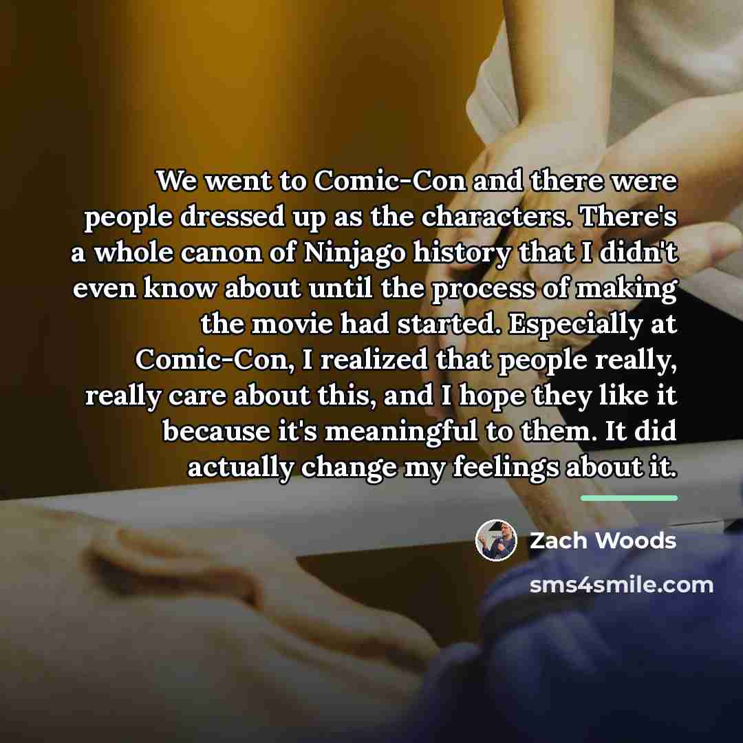 “We went to Comic-Con and there were people dressed up…” quote by Zach Woods