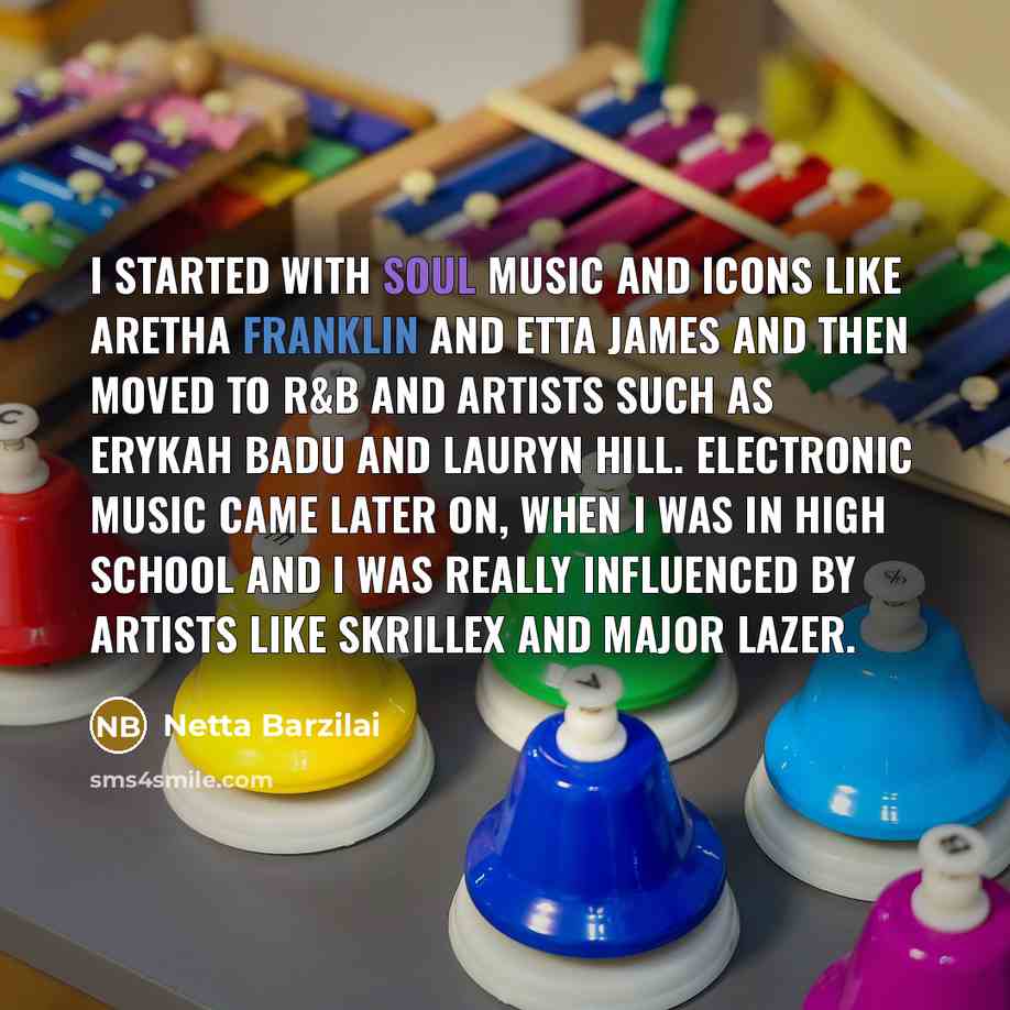 “I started with soul music and icons like Aretha Franklin…” quote by Netta Barzilai