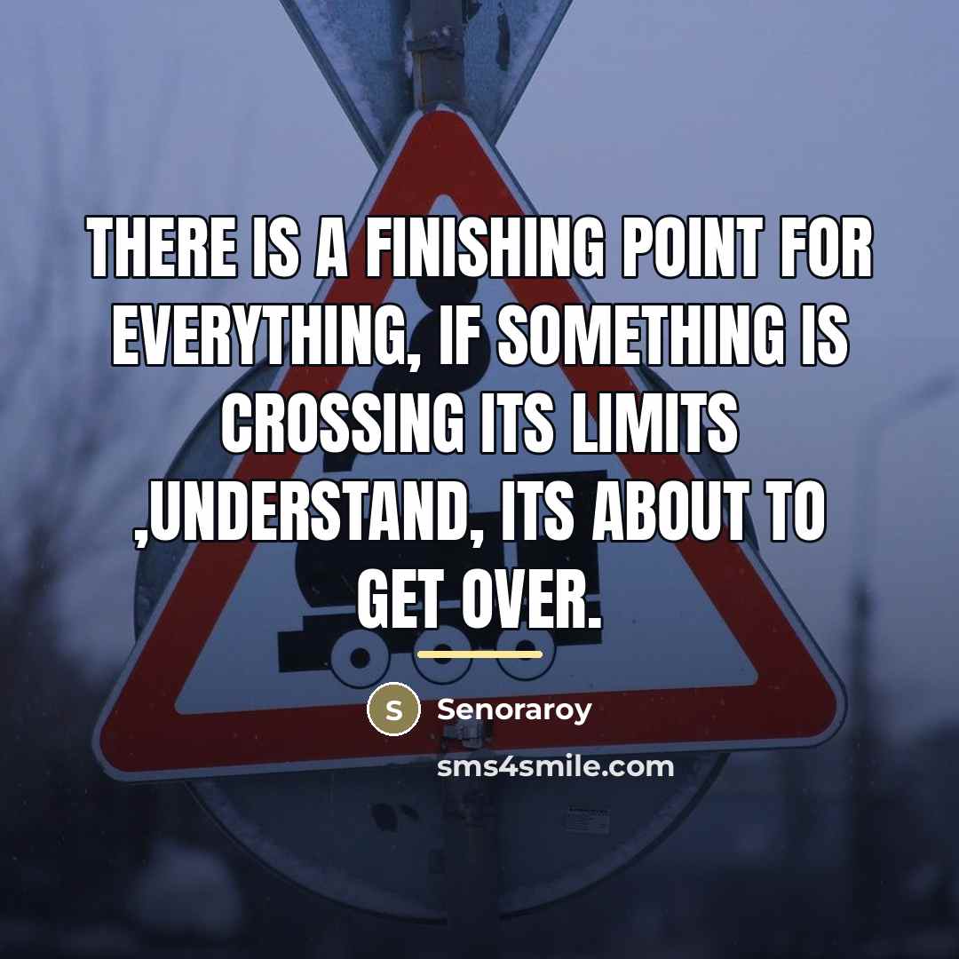 “There is a finishing point for everything, if something is…” quote by Senoraroy