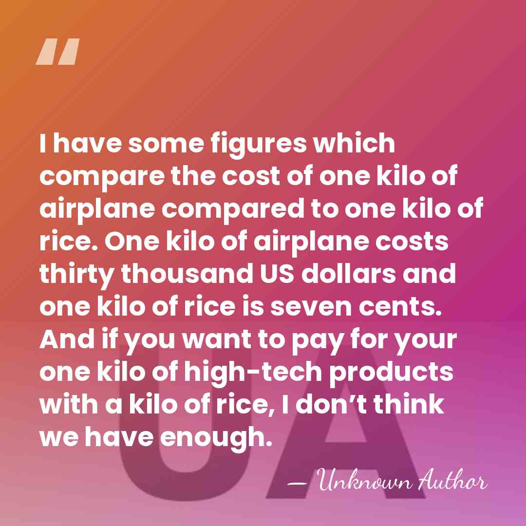 I have some figures which compare the cost of one kilo of&hellip; - Unknown Author