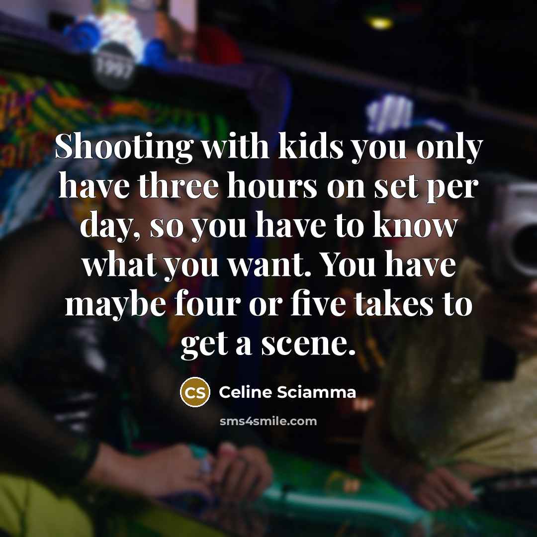 “Shooting with kids you only have three hours on set…” quote by Celine Sciamma