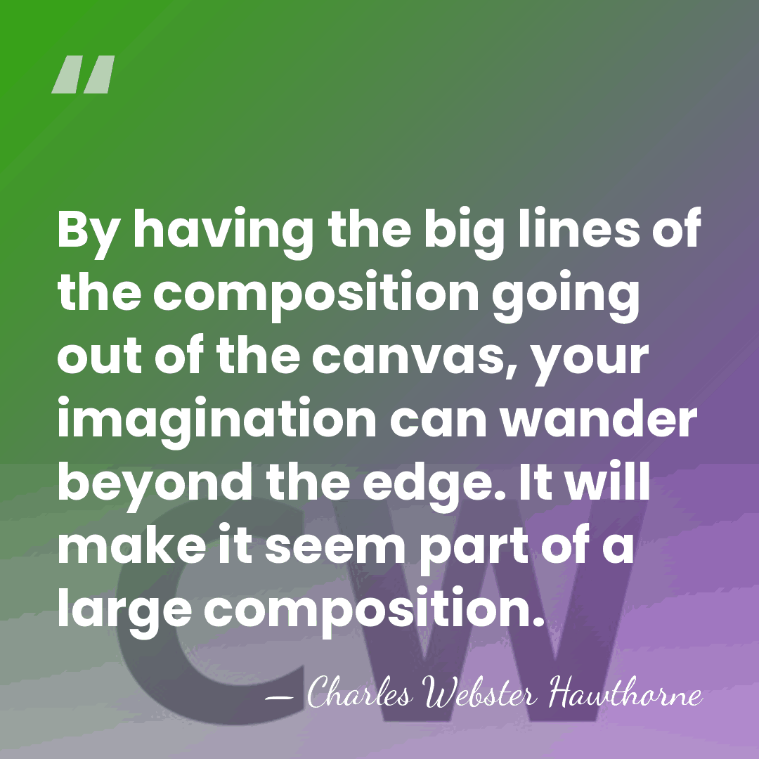By having the big lines of the composition going out of the&hellip; - Charles Webster Hawthorne