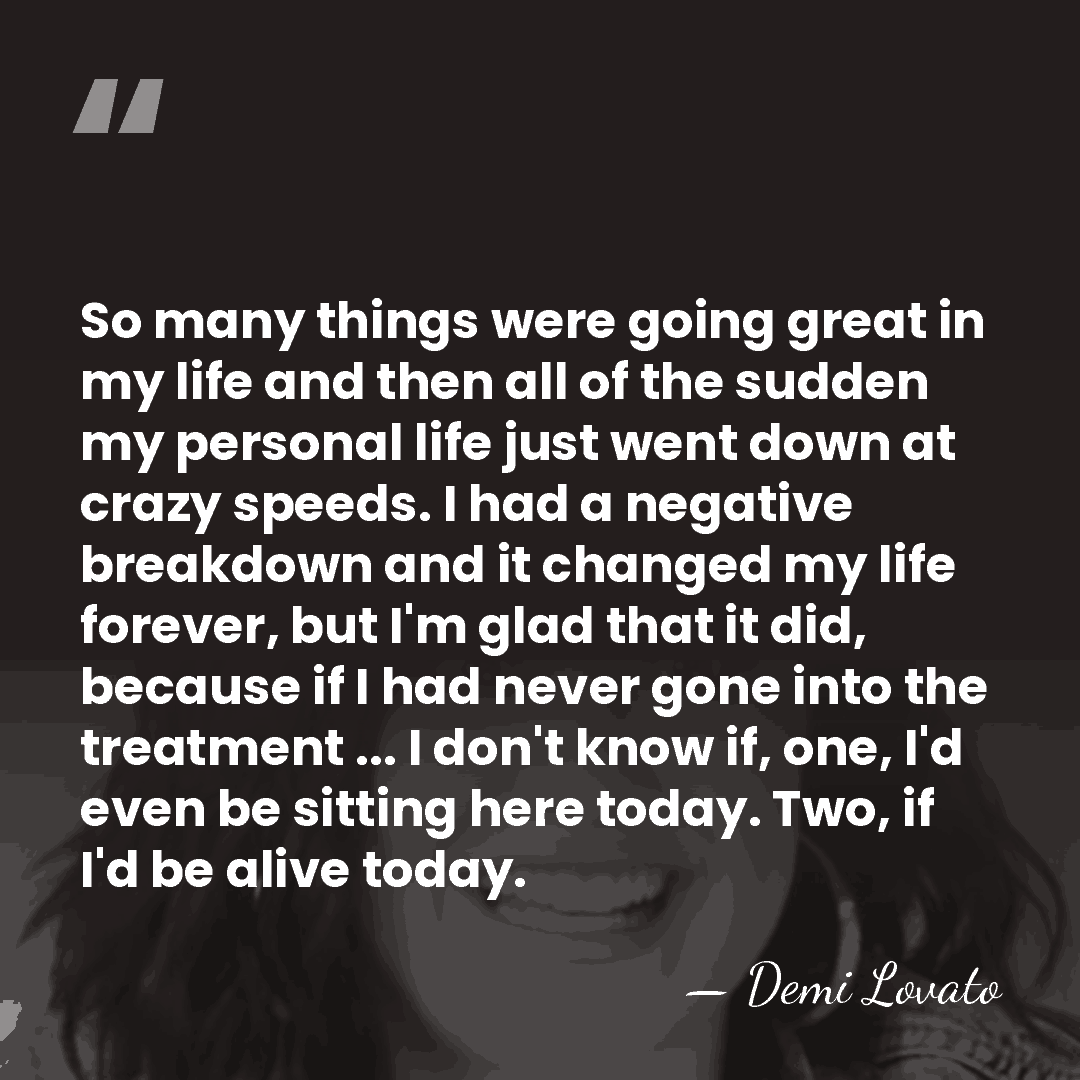 So many things were going great in my life and then all&hellip; - Demi Lovato