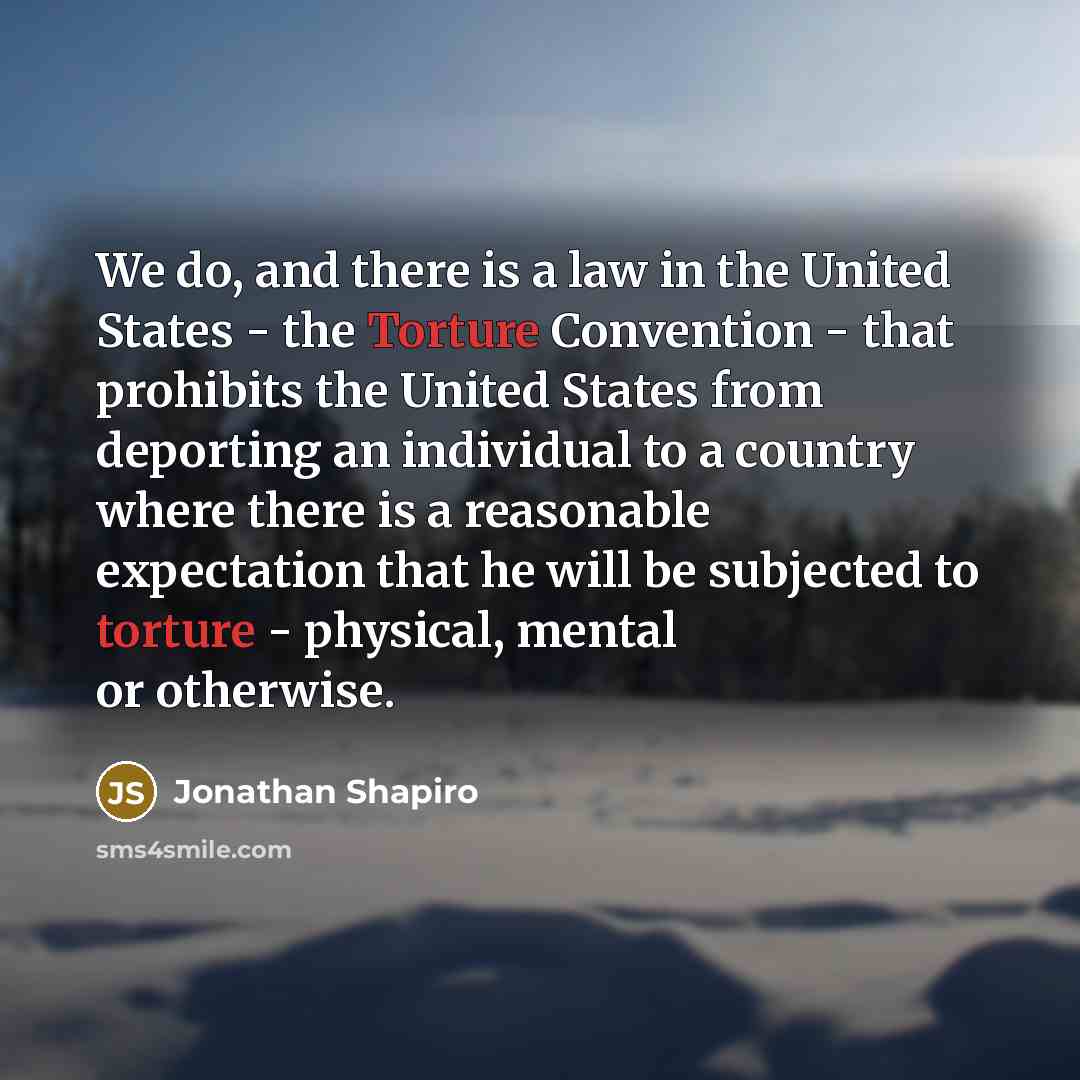 “We do, and there is a law in the United…” quote by Jonathan Shapiro