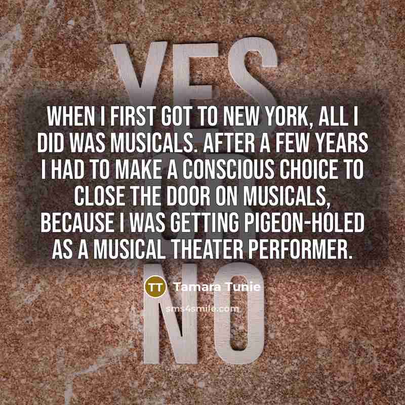 “When I first got to New York, all I did…” quote by Tamara Tunie