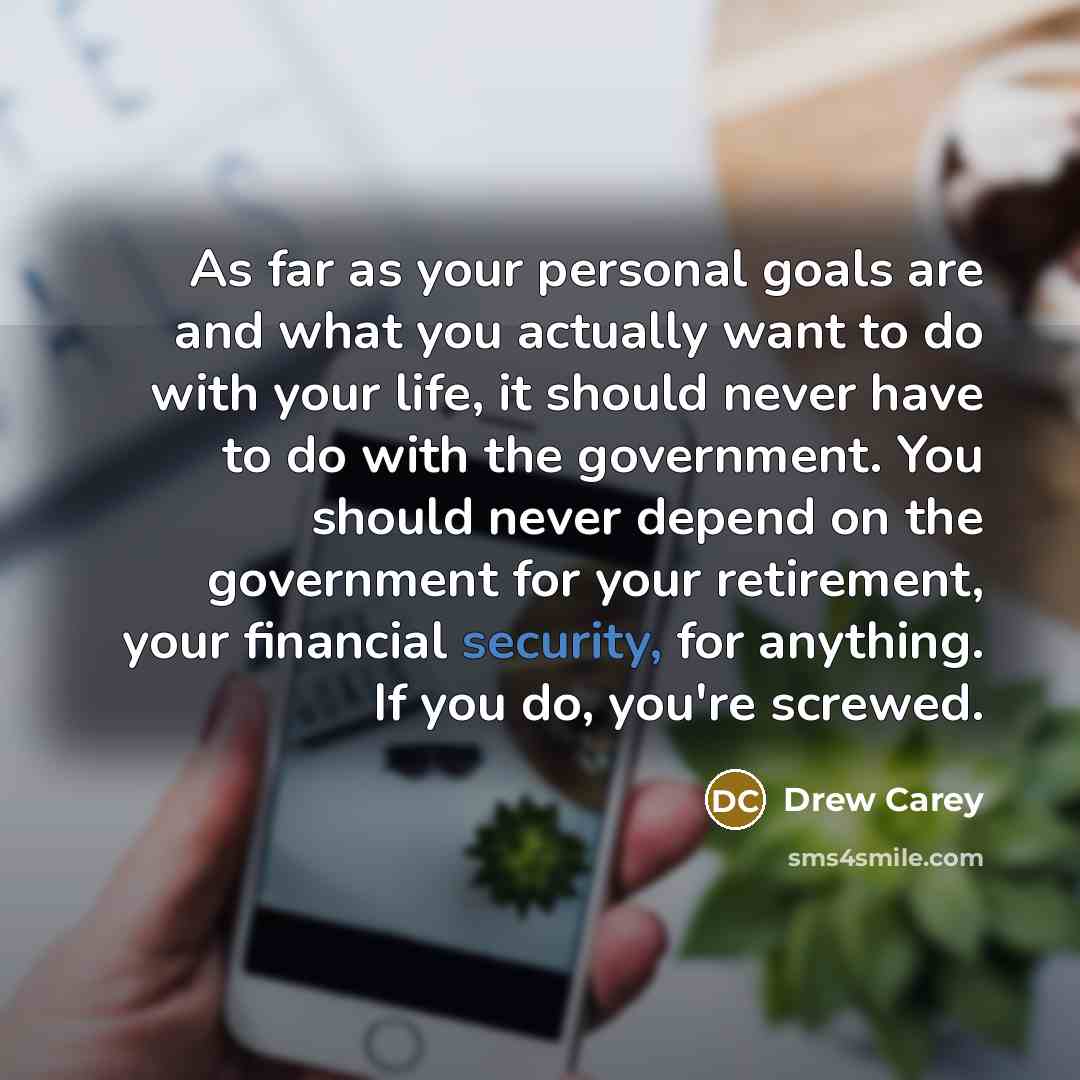 “As far as your personal goals are and what you…” quote by Drew Carey