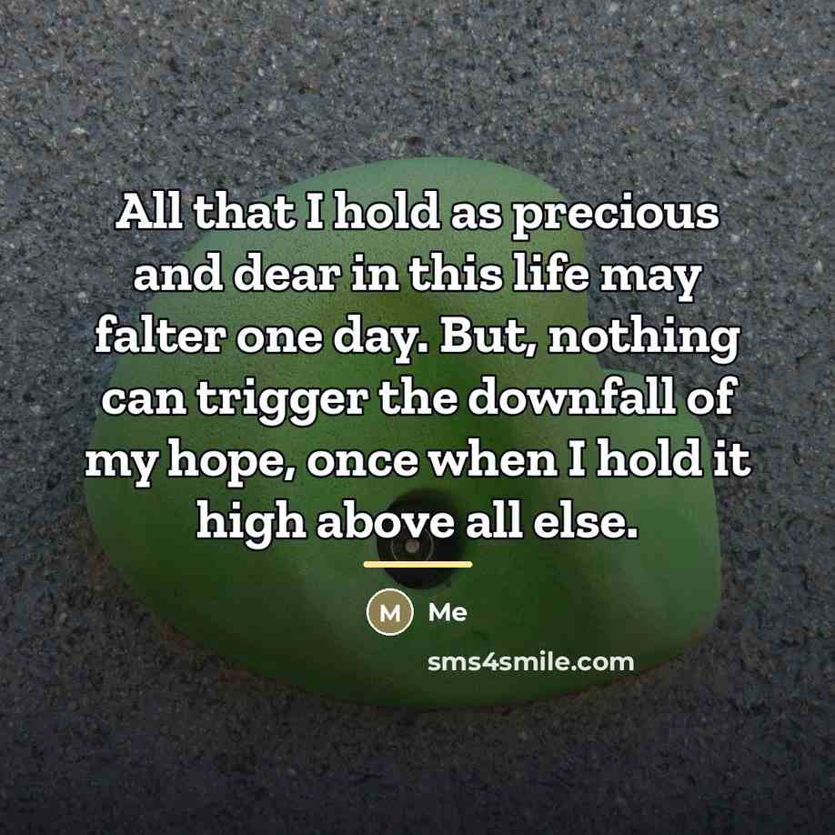 “All that I hold as precious and dear in this…” quote by Me