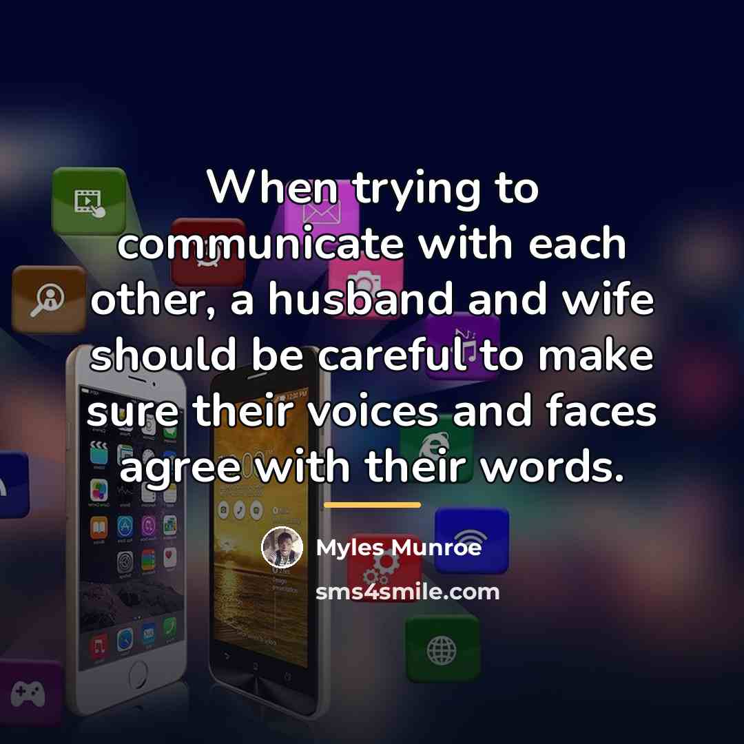 “When trying to communicate with each other, a husband and…” quote by Myles Munroe