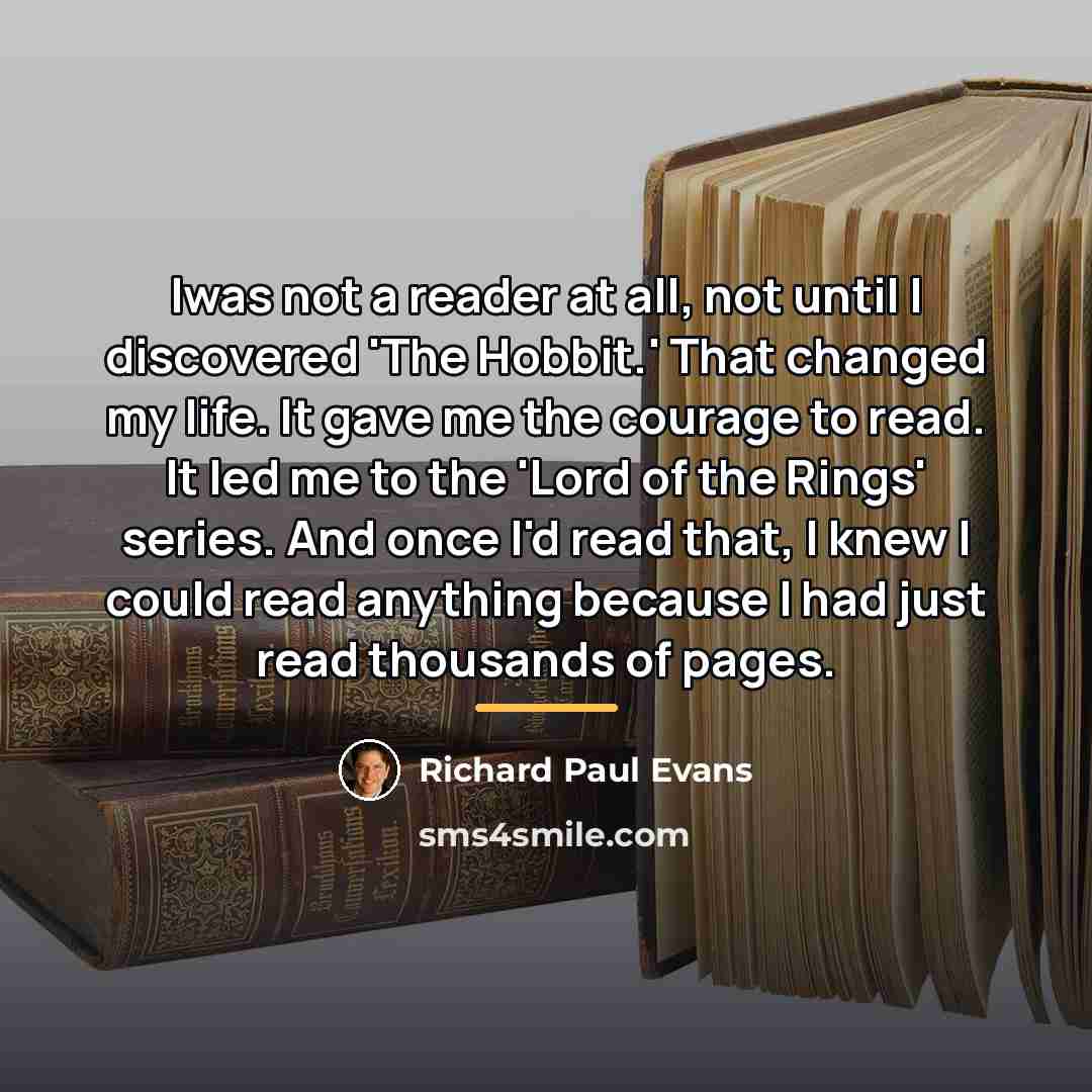 “Iwas not a reader at all, not until I discovered…” quote by Richard Paul Evans