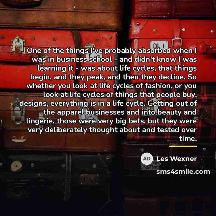 “One of the things I've probably absorbed when I was…” quote by Les Wexner
