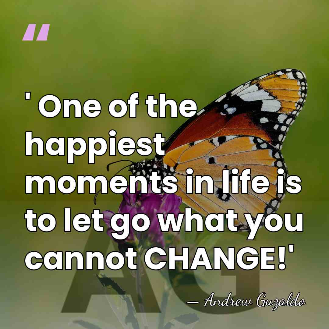 ' One of the happiest moments in life is to let go&hellip; - Andrew Guzaldo