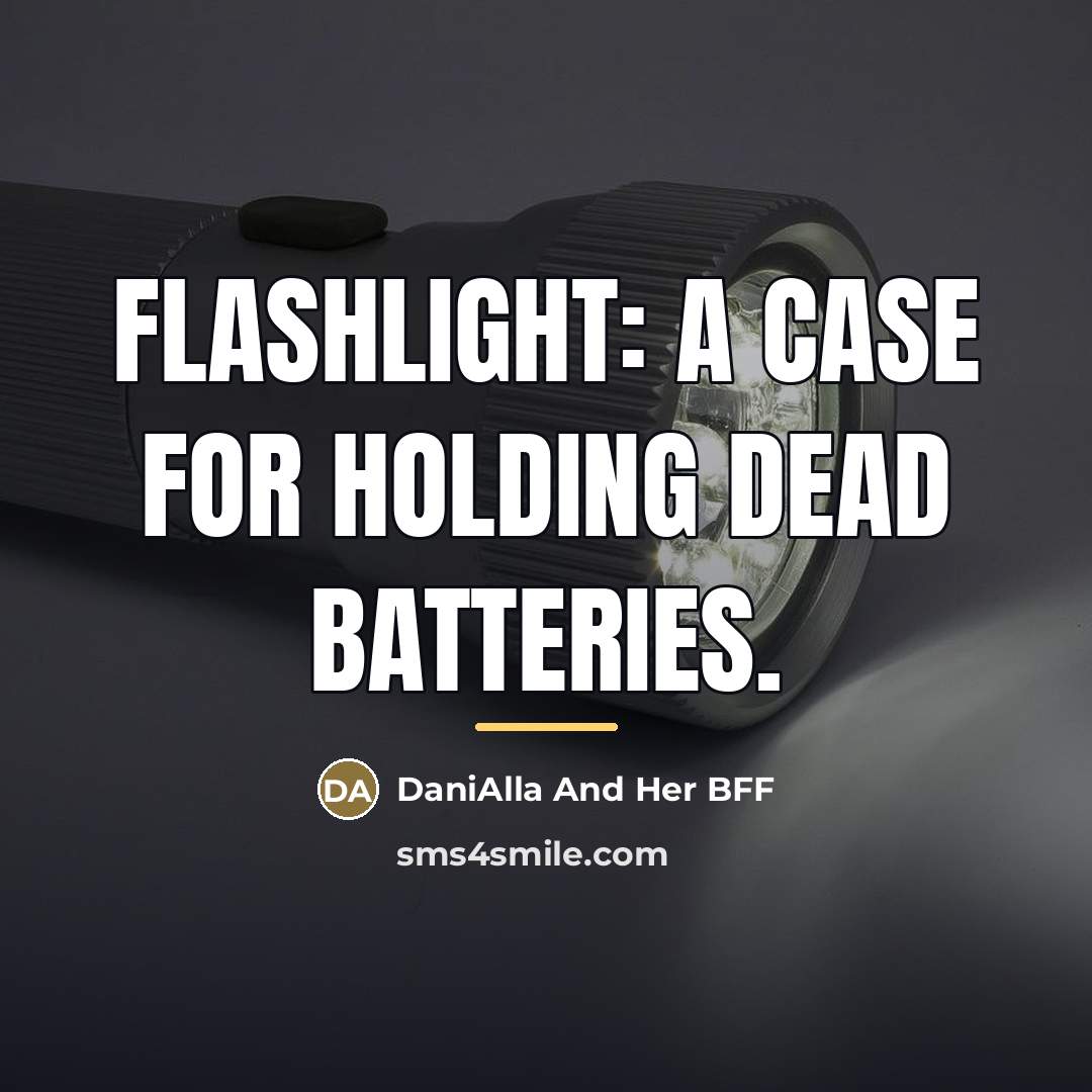 “Flashlight: A case for holding dead batteries.…” quote by DaniAlla And Her BFF