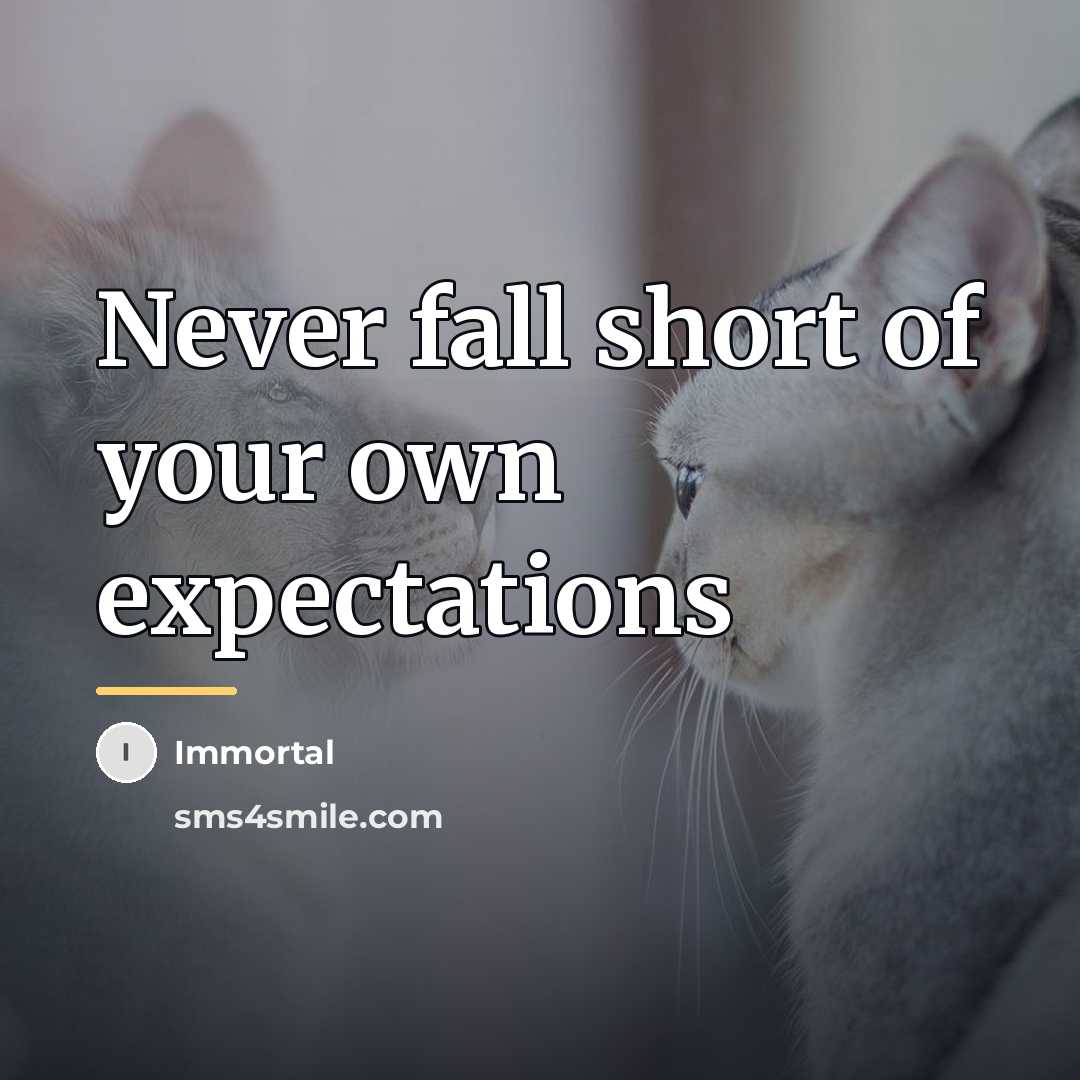 “Never fall short of your own expectations…” quote by Immortal
