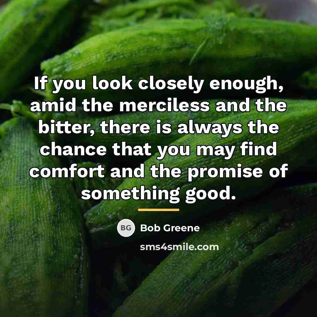 “If you look closely enough, amid the merciless and the…” quote by Bob Greene
