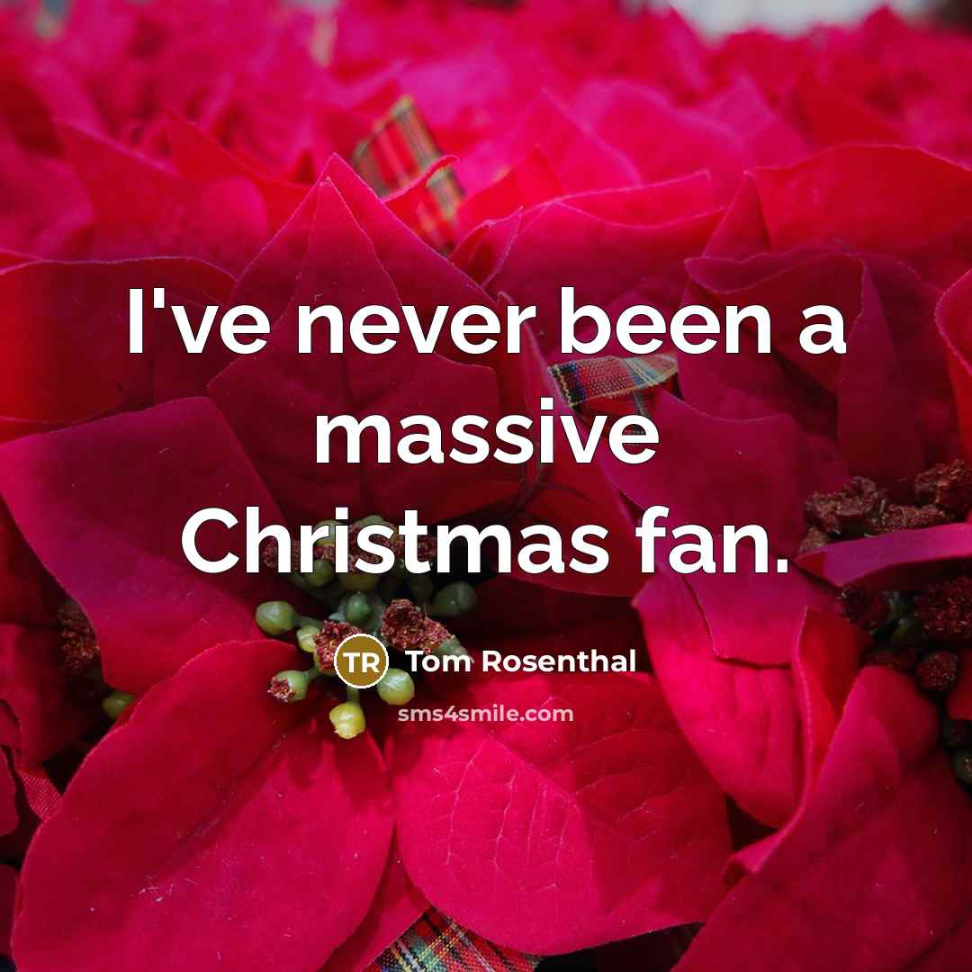 “I've never been a massive Christmas fan.…” quote by Tom Rosenthal