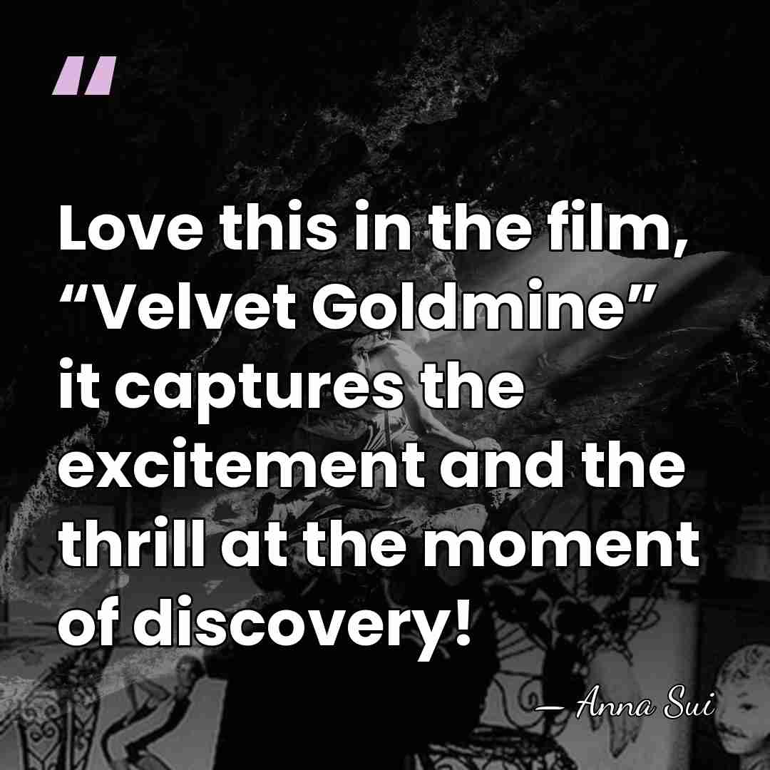 Love this in the film, “Velvet Goldmine” it captures the excitement and&hellip; - Anna Sui