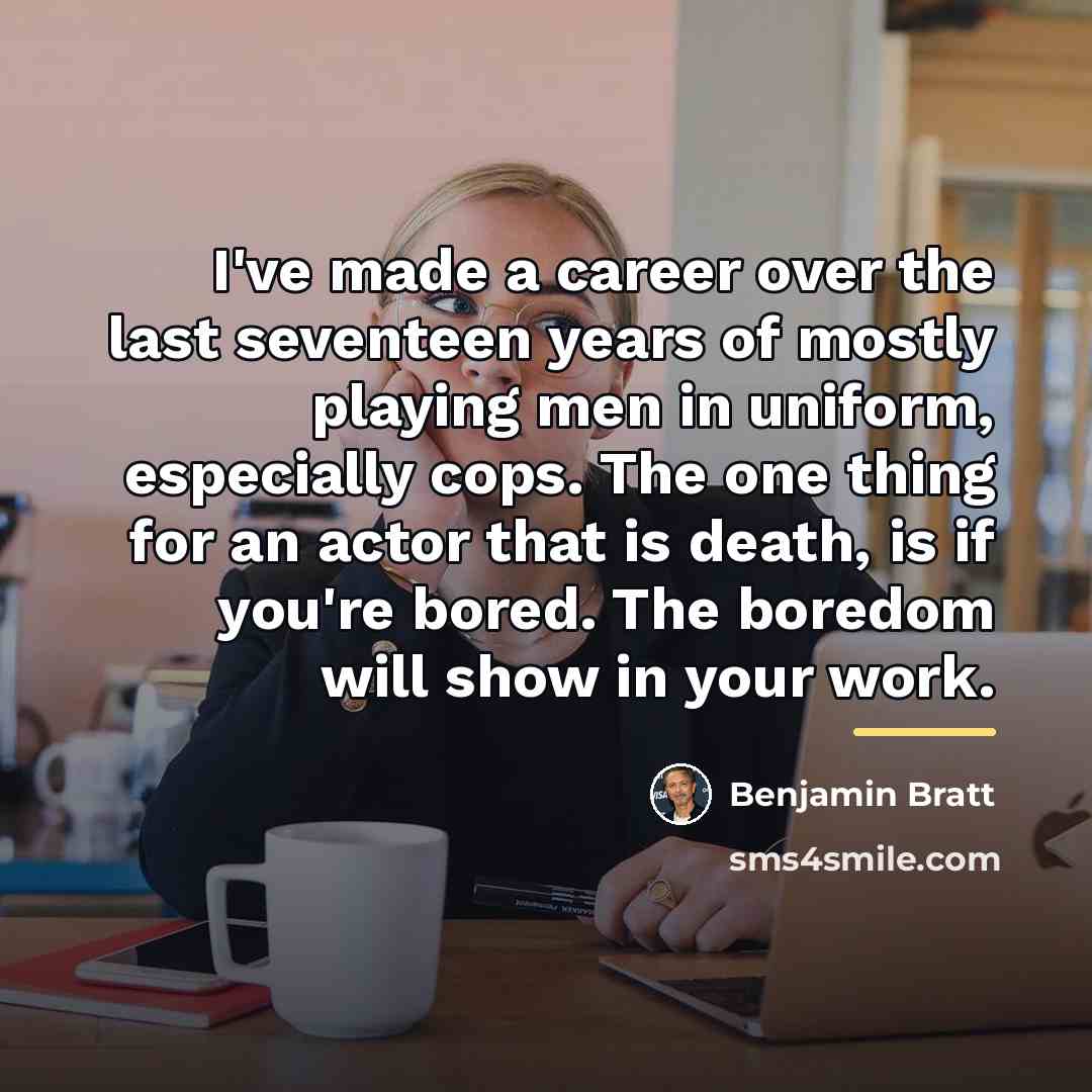 “I've made a career over the last seventeen years of…” quote by Benjamin Bratt