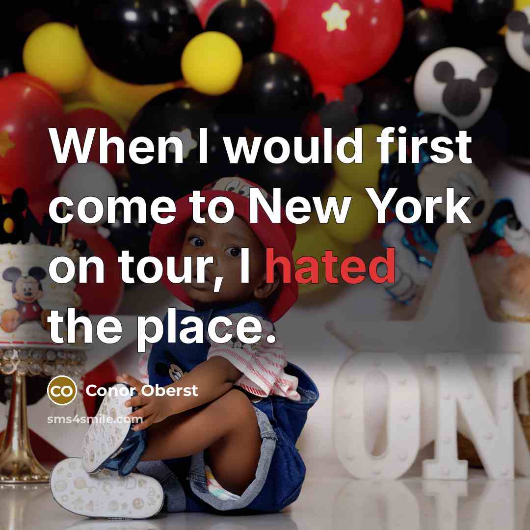 “When I would first come to New York on tour,…” quote by Conor Oberst