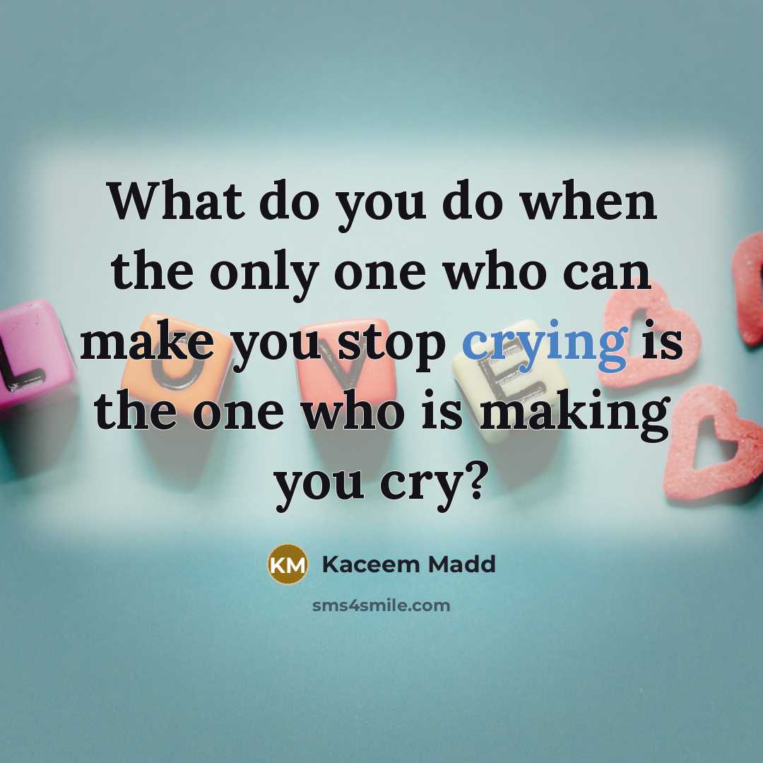 “What do you do when the only one who can…” quote by Kaceem Madd