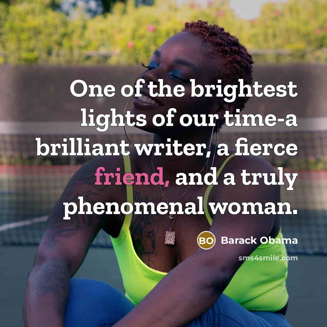 “One of the brightest lights of our time-a brilliant writer,…” quote by Barack Obama