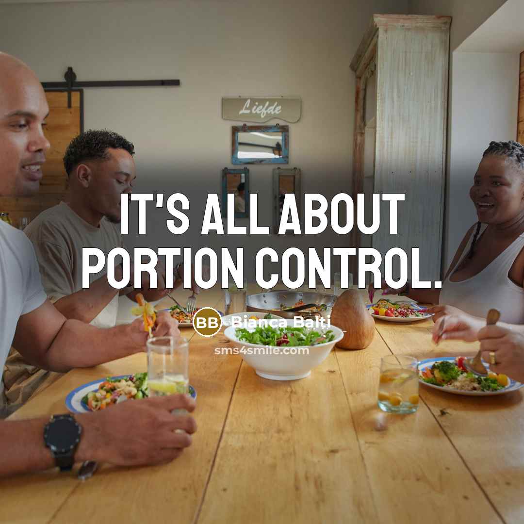 “It's all about portion control.…” quote by Bianca Balti