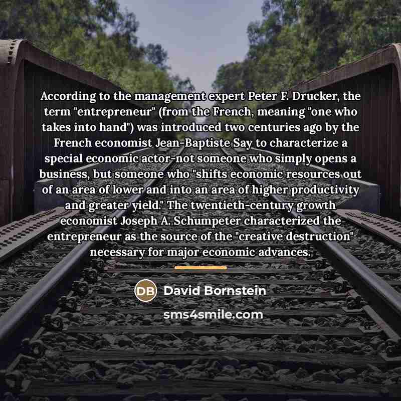 “According to the management expert Peter F. Drucker, the term…” quote by David Bornstein