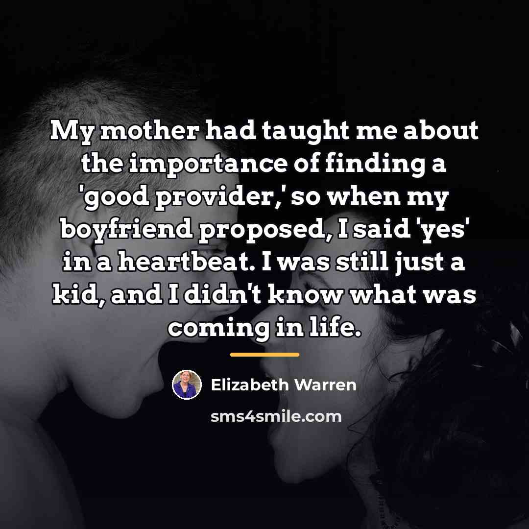 “My mother had taught me about the importance of finding…” quote by Elizabeth Warren