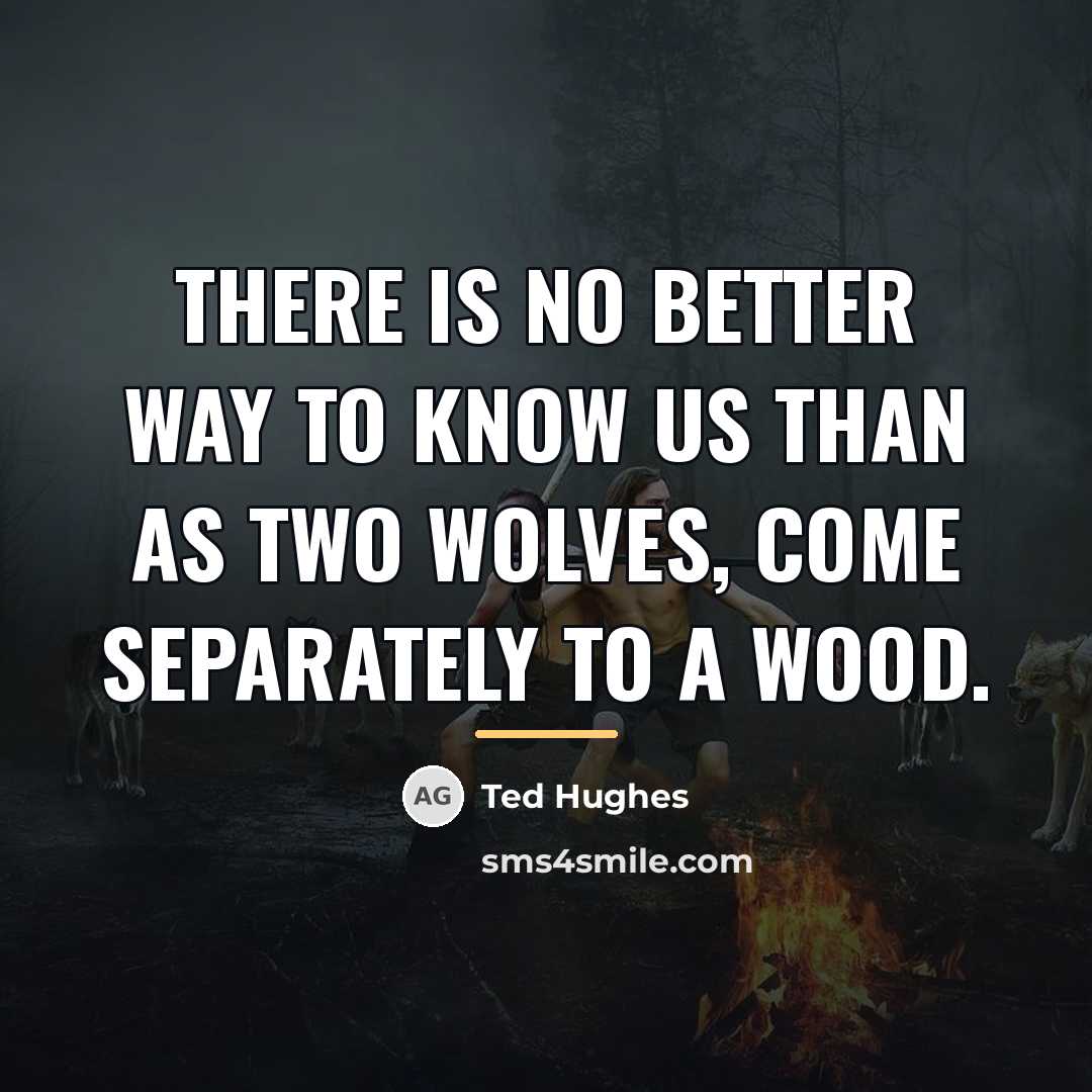“There is no better way to know us Than as…” quote by Ted Hughes