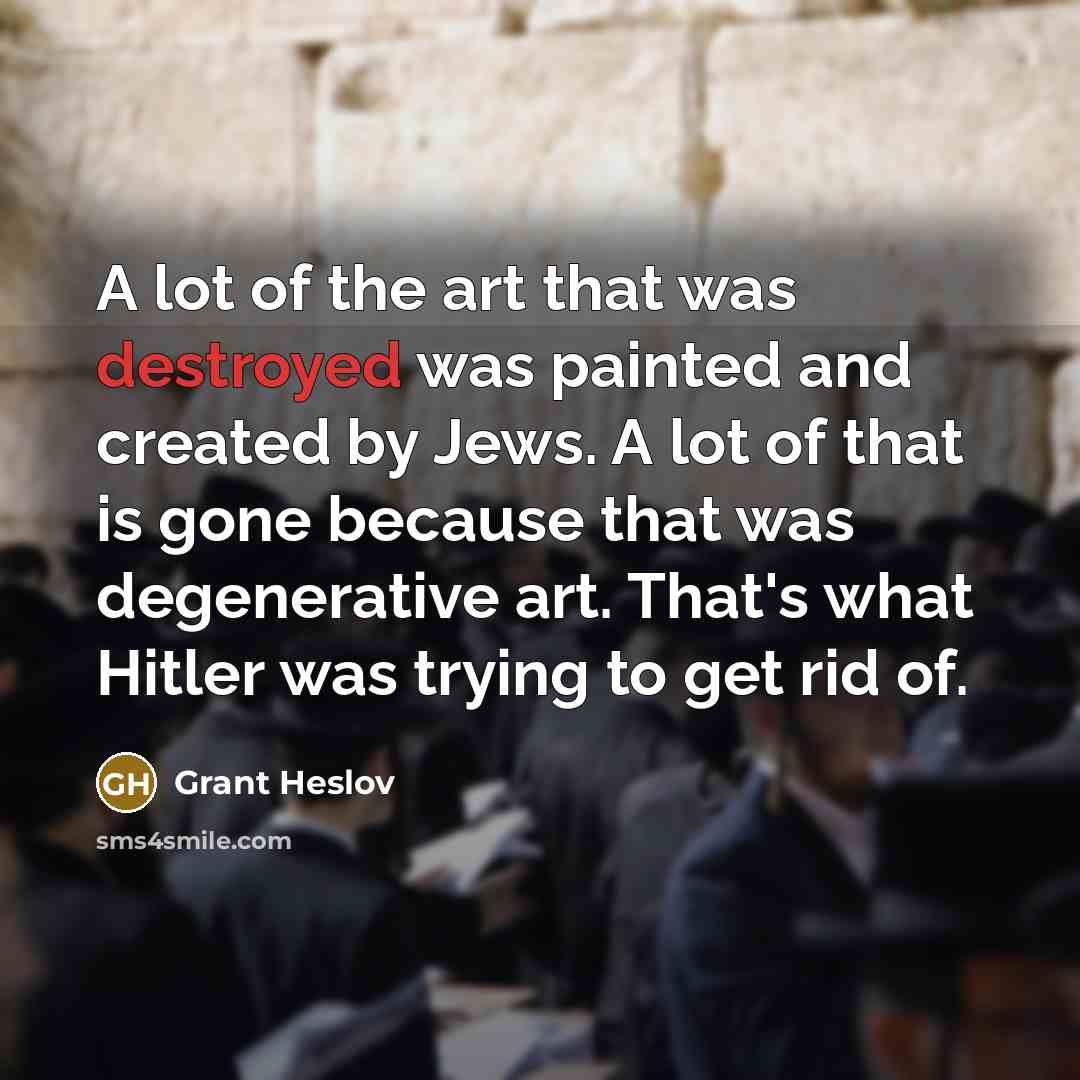 “A lot of the art that was destroyed was painted…” quote by Grant Heslov