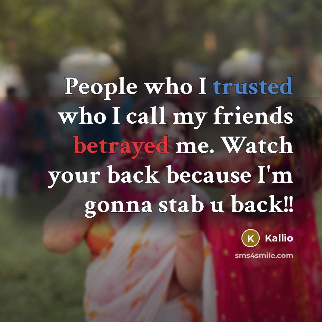 “People who I trusted who I call my friends betrayed…” quote by Kallio