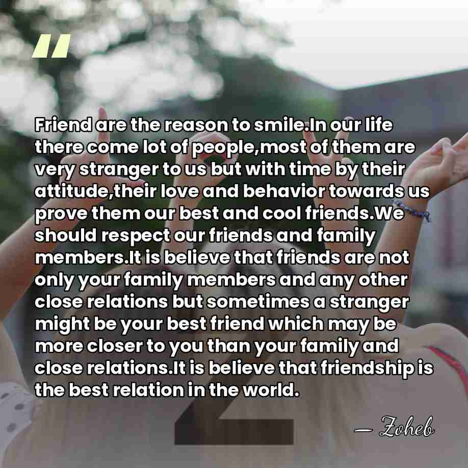 Friend are the reason to smile.In our life there come lot of&hellip; - Zoheb
