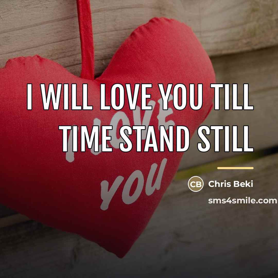 “I will love you till time stand still…” quote by Chris Beki