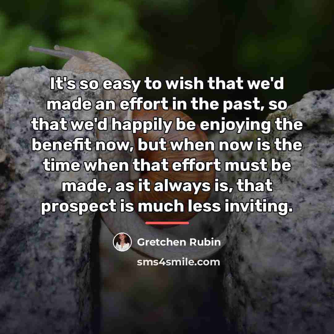 “It's so easy to wish that we'd made an effort…” quote by Gretchen Rubin