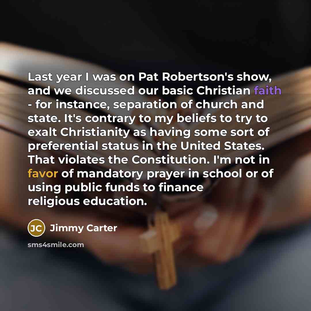 “Last year I was on Pat Robertson's show, and we…” quote by Jimmy Carter