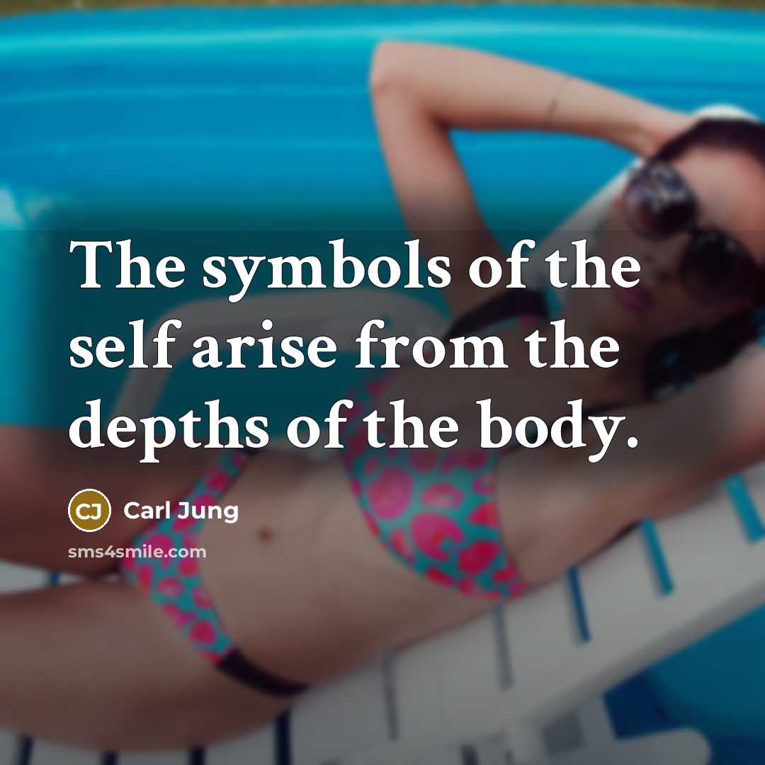 “The symbols of the self arise from the depths of…” quote by Carl Jung