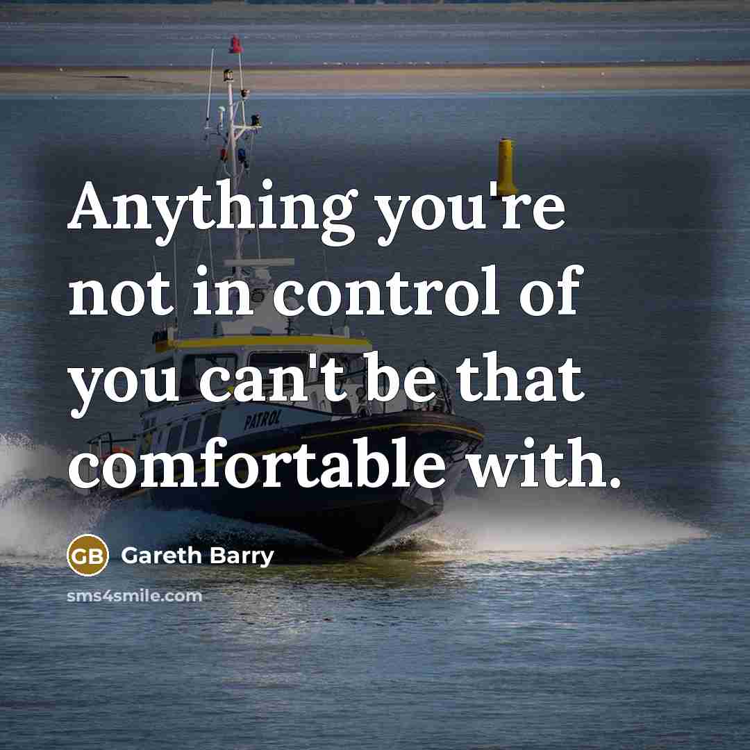 “Anything you're not in control of you can't be that…” quote by Gareth Barry