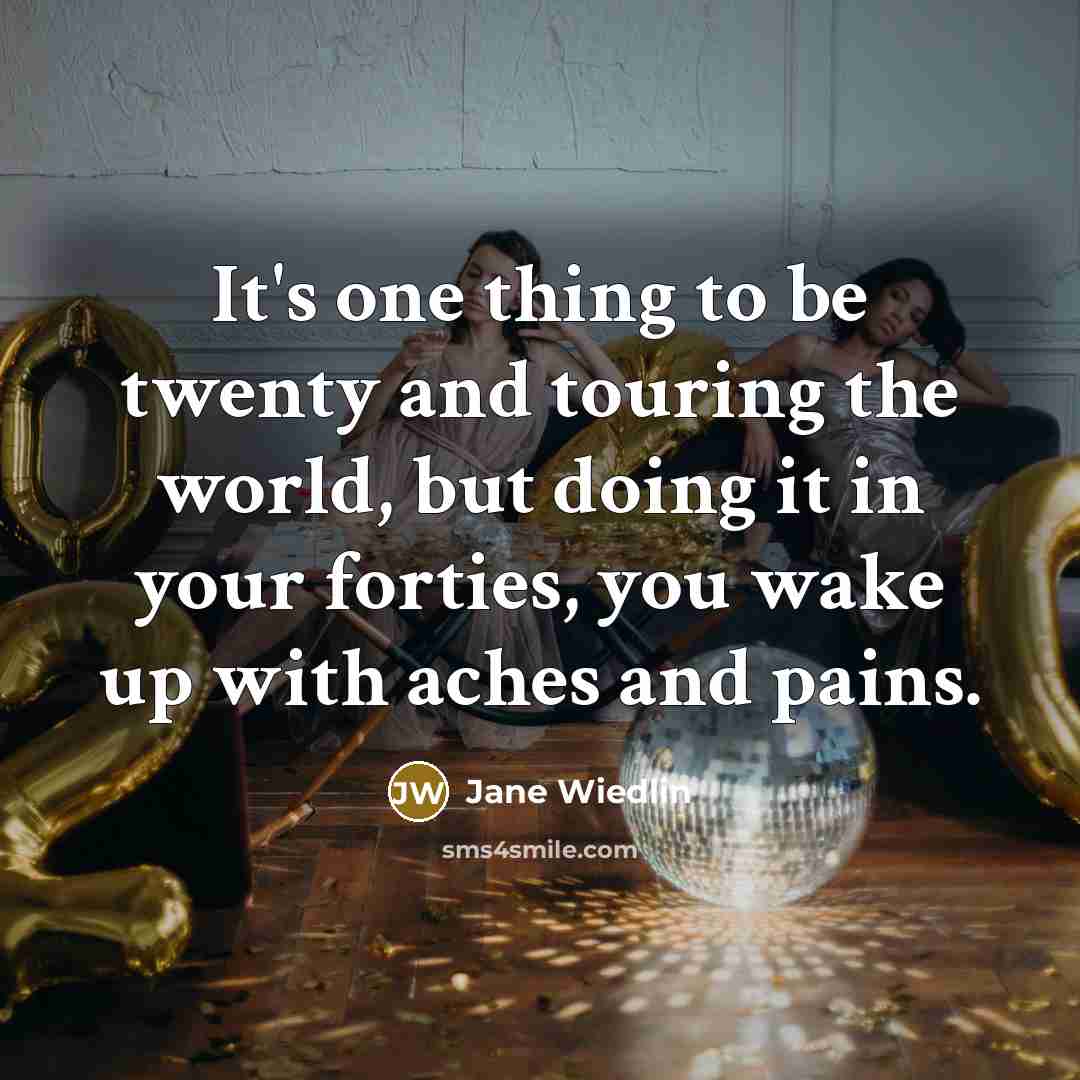 “It's one thing to be twenty and touring the world,…” quote by Jane Wiedlin