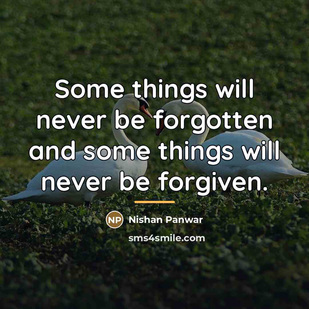 “Some things will never be forgotten and some things will…” quote by Nishan Panwar