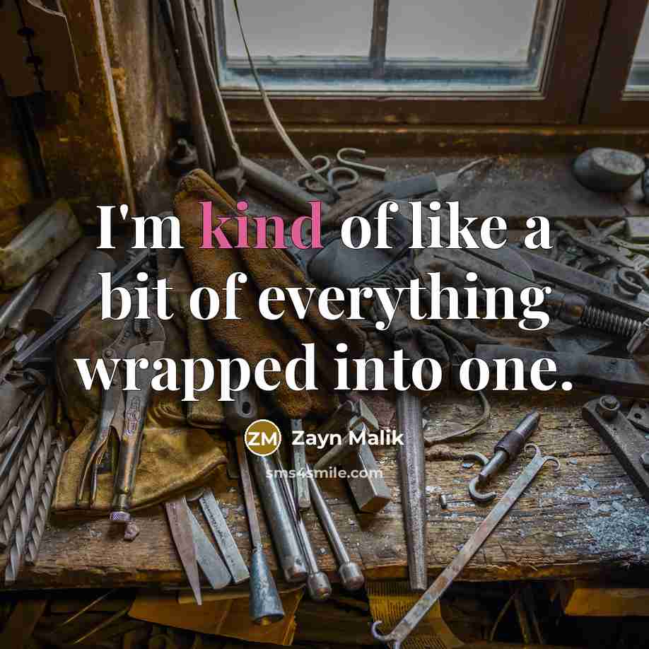“I'm kind of like a bit of everything wrapped into…” quote by Zayn Malik