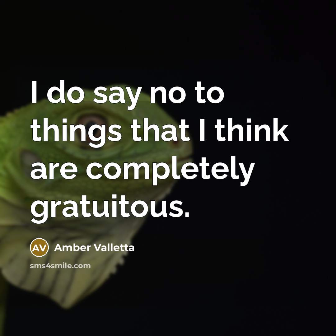 “I do say no to things that I think are…” quote by Amber Valletta